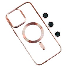 Чохол Apple iPhone 15 Pro, Crystal Chrome, Rose Gold, MagSafe, Рожевий