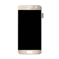 Дисплей Samsung G935 Galaxy S7 Edge Duos, G935FD Galaxy S7 EDGE Duos, з сенсором, з рамкою, Super Amoled, Золотий