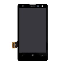 Дисплей Nokia Lumia 1020, (Original), з сенсором, з рамкою, IPS, Чорний