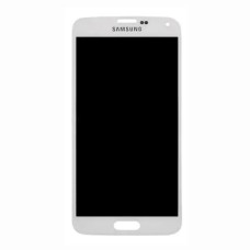 Дисплей Samsung G900F Galaxy S5, G900H Galaxy S5, з сенсором, без рамки, Amoled, Білий