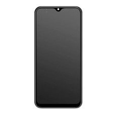 Дисплей Samsung A205 Galaxy A20, з сенсором, з рамкою, Amoled, Чорний