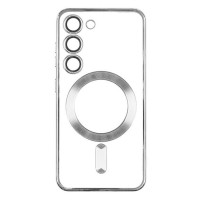 Чехол Samsung S928 Galaxy S24 Ultra, Metallic Full Camera, MagSafe, Серебряный