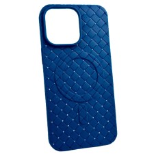 Чохол Apple iPhone 15 Pro, Bottega Veneta Premium, MagSafe, Синій