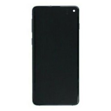 Дисплей Samsung G973 Galaxy S10, з сенсором, з рамкою, Amoled, Блакитний