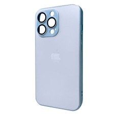 Чохол Apple iPhone 14 Pro Max, AG-Glass Matt Frame Color Logo, Sierra Blue, Синій