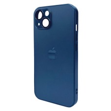 Чохол Apple iPhone 12, AG-Glass Matt Frame Color Logo, Navy Blue, Синій