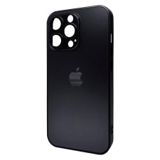 Чохол Apple iPhone 14 Pro Max, AG-Glass Matt Frame Color Logo, Graphite Black, Чорний