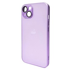 Чохол Apple iPhone 15, AG-Glass Matt Frame Color Logo, Light Purple, Фіолетовий