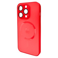 Чохол Apple iPhone 15 Pro, AG-Glass Matt Frame Color Ring, Cola Red, MagSafe, Червоний