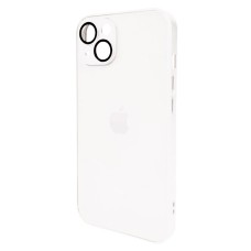 Чохол Apple iPhone 15, AG-Glass Matt Frame Color Logo, Pearly White, Білий