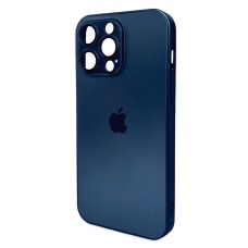 Чохол Apple iPhone 13 Pro, AG-Glass Matt Frame Color Logo, Navy Blue, Синій