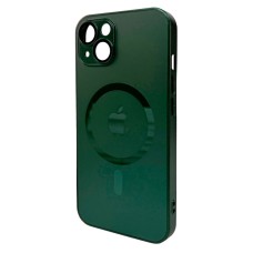 Чохол Apple iPhone 14, AG-Glass Matt Frame Color Ring, Cangling Green, MagSafe, Зелений