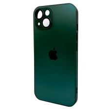 Чохол Apple iPhone 14, AG-Glass Matt Frame Color Logo, Cangling Green, Зелений