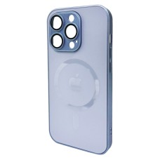 Чохол Apple iPhone 12 Pro, AG-Glass Matt Frame Color Ring, Sierra Blue, MagSafe, Синій