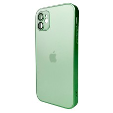 Чохол Apple iPhone 11, AG-Glass Matt Frame Color Logo, Light Green, Зелений