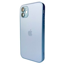 Чохол Apple iPhone 11, AG-Glass Matt Frame Color Logo, Sierra Blue, Синій