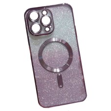 Чохол Apple iPhone 15, Cosmic CD Shiny Magnetic, Deep Purple, MagSafe, Фіолетовий