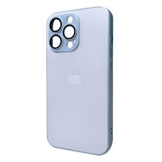 Чохол Apple iPhone 12 Pro Max, AG-Glass Matt Frame Color Logo, Sierra Blue, Синій