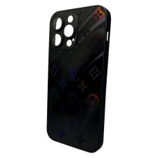 Чохол Apple iPhone 13 Pro, AG-Glass Gradient LV Frame, Graphite Black, Чорний