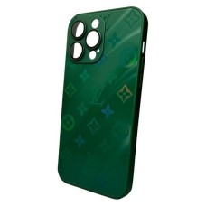 Чохол Apple iPhone 14 Pro Max, AG-Glass Gradient LV Frame, Cangling Green, Зелений