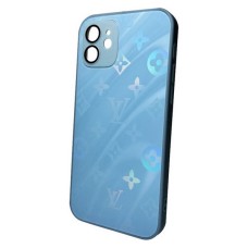 Чохол Apple iPhone 14, AG-Glass Gradient LV Frame, Sierra Blue, Синій