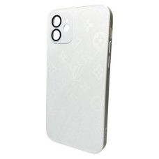 Чохол Apple iPhone 13, AG-Glass Gradient LV Frame, Pearly White, Білий