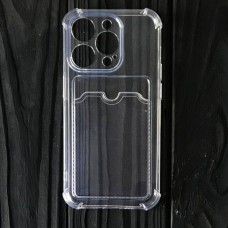 Чохол Apple iPhone 12 Pro, Silicone Card Case, Прозорий