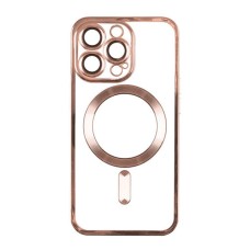 Чохол Apple iPhone 12 Pro Max, Metallic Full Camera, Rose Gold, MagSafe, Рожевий