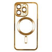 Чехол Apple iPhone 13, Metallic Full Camera, MagSafe, Золотой