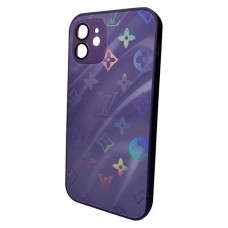 Чохол Apple iPhone 12, AG-Glass Gradient LV Frame, Deep Purple, Фіолетовий