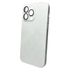 Чохол Apple iPhone 12 Pro, AG-Glass Gradient LV Frame, Pearly White, Білий