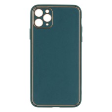 Чохол Apple iPhone 11 Pro Max, Leather Case Gold, Зелений