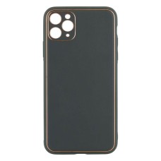 Чохол Apple iPhone 11 Pro Max, Leather Case Gold, Зелений