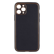 Чохол Apple iPhone 11 Pro, Leather Case Gold, Чорний