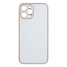 Чохол Apple iPhone 12 Pro Max, Leather Case Gold, Білий