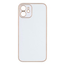 Чохол Apple iPhone 12, Leather Case Gold, Білий