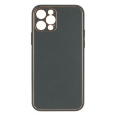 Чохол Apple iPhone 12 Pro, Leather Case Gold, Зелений