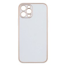 Чохол Apple iPhone 12 Pro, Leather Case Gold, Білий