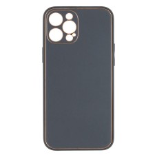 Чохол Apple iPhone 12 Pro Max, Leather Case Gold, Сірий