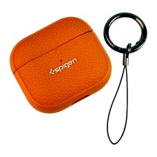 Чохол Apple AirPods, AirPods 2, Spigen Ring Leather Armor, Помаранчевий