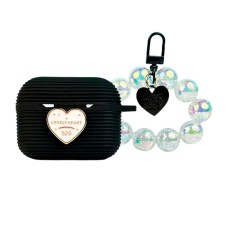 Чохол Apple AirPods Pro 2, Silicone Lovely Heart, Чорний