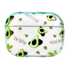 Чохол Apple AirPods 3, AirPods 4 mini, Clear Case Strong Design, Avocado, Малюнок