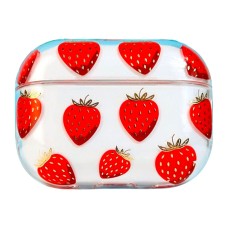 Чохол Apple AirPods Pro, Clear Case Strong Design, Strawberry, Малюнок
