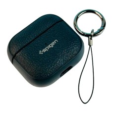 Чохол Apple AirPods, AirPods 2, Spigen Ring Leather Armor, Чорний