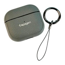 Чохол Apple AirPods, AirPods 2, Spigen Ring Leather Armor, Сірий