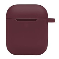 Чохол Apple AirPods, AirPods 2, Silicone Classic Case, Maroon, Бордовий