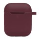 Чохол Apple AirPods, AirPods 2, Silicone Classic Case, Maroon, Бордовий