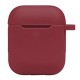 Чехол Apple AirPods, AirPods 2, Silicone Classic Case, Rose Red, Красный
