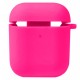 Чохол Apple AirPods, AirPods 2, Silicone Classic Case, Hot Pink, Рожевий