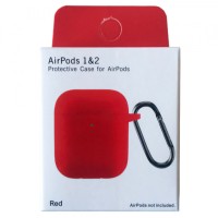 Чехол Apple AirPods, AirPods 2, Silicone Classic Case, Красный